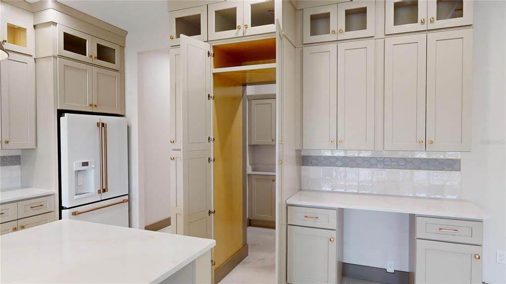 View of concealed walk-in pantry