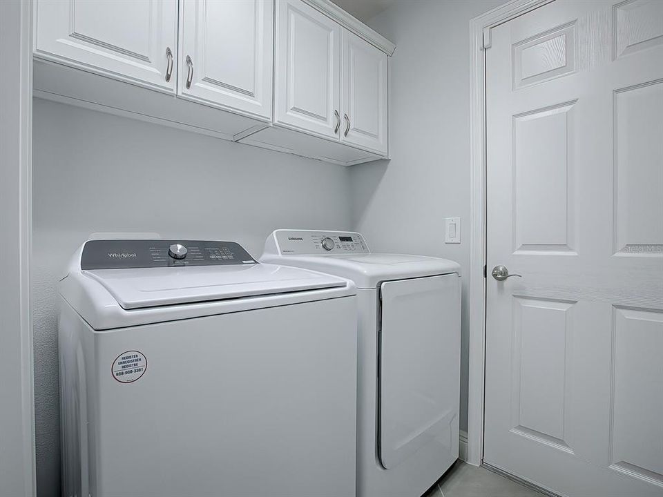 LAUNDRY ROOM WITH NEW WASHER