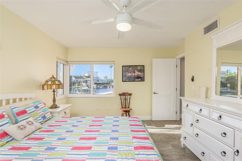 First floor Guest Bedroom features beautiful water views