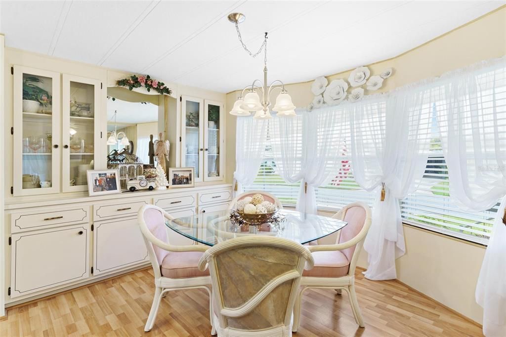 Dining Area with Built-in China Cabinet