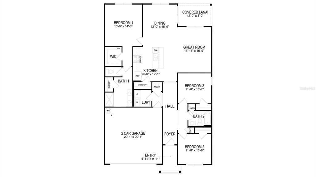 Active With Contract: $309,990 (3 beds, 2 baths, 1619 Square Feet)
