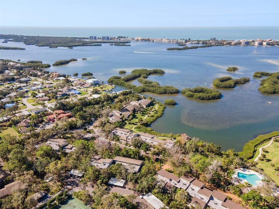 Overview of Pelican cove along Sarasota Bay