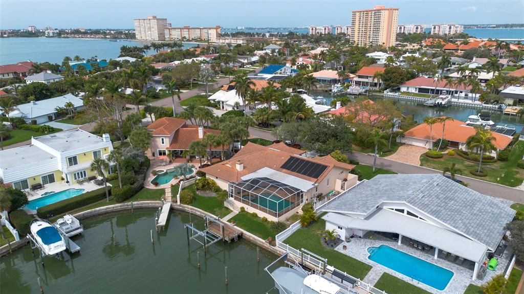 Located on a canal in beautiful Bayway Isles