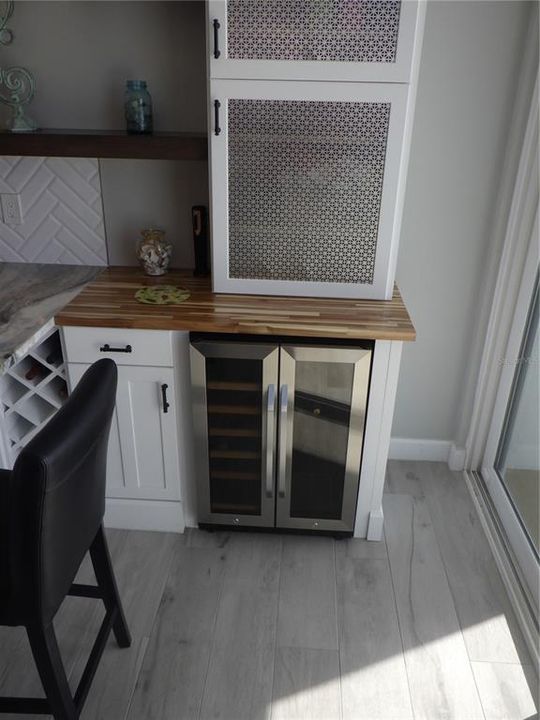 Wine bar with beverage center