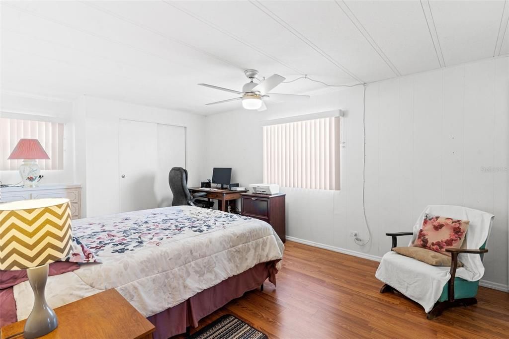 MASTER BEDROOM FEATURES 2 CLOSETS/1 A WALK-IN, BUILT IN DRESSER