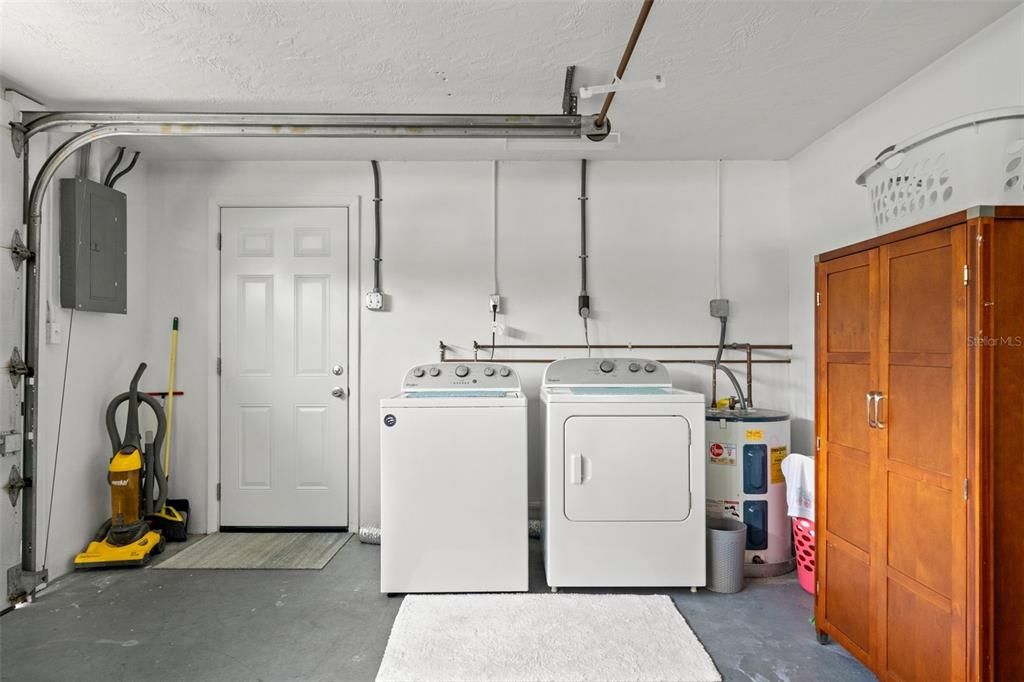 2 car garage with laundry