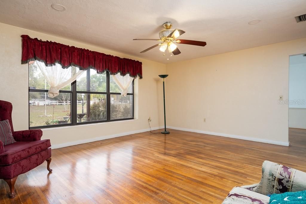 These beautiful hardwood floors flow throughout most of the home.