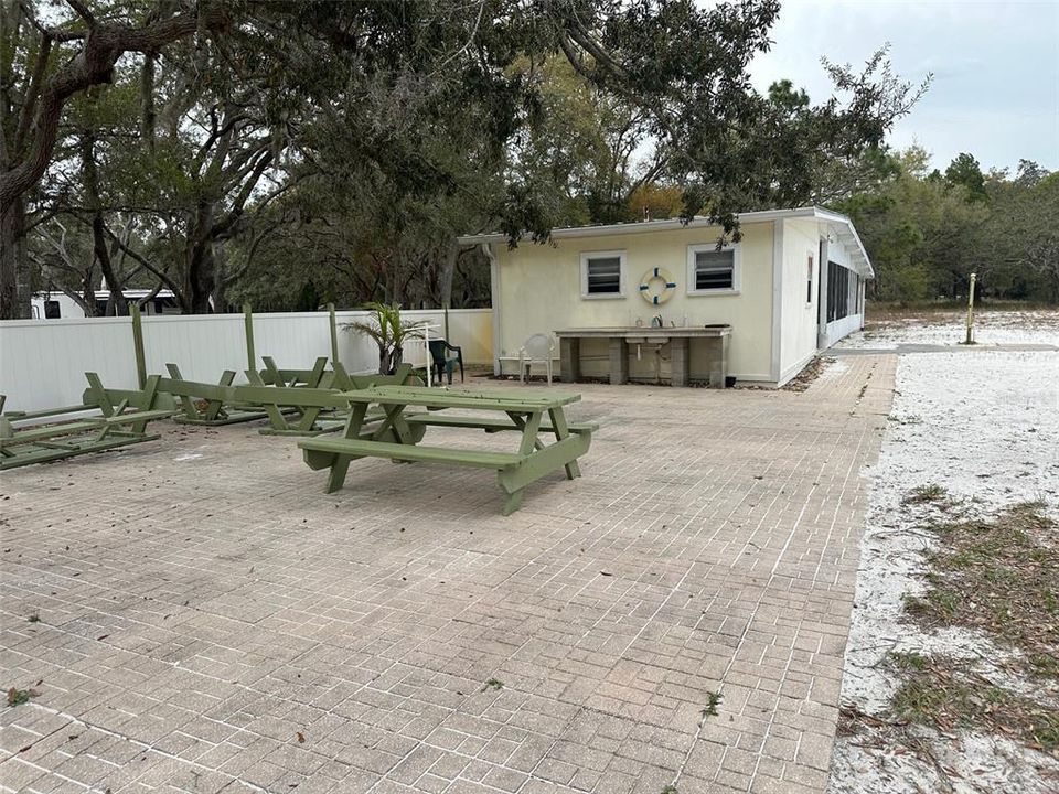 Picnic Table Area Clubhouse