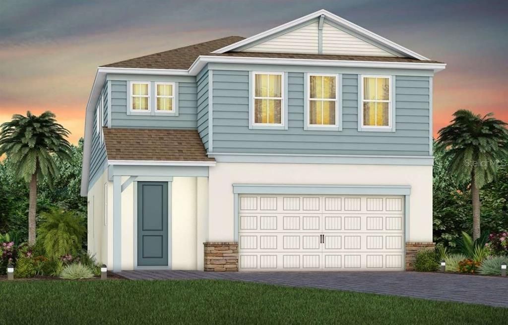 Coastal CO1with Stone Exterior Design. Artistic rendering for this new construction home. Pictures are for illustrative purposes only. Elevations, colors and options may vary.