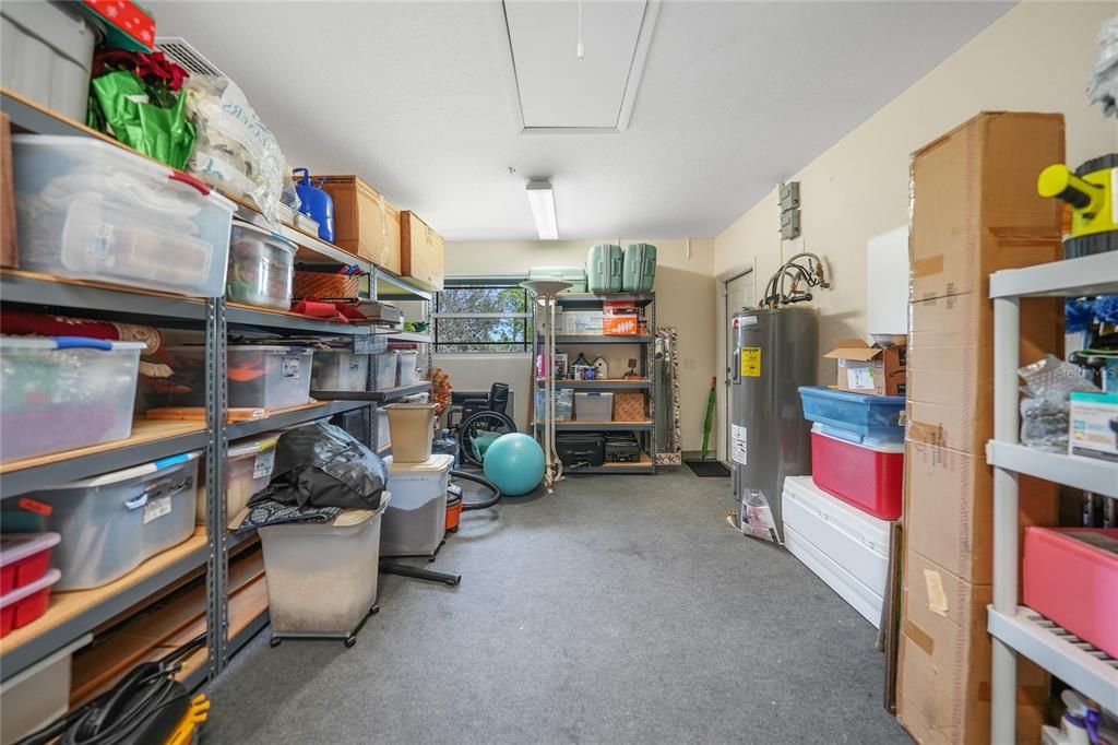 Storage room attached to Garage.
