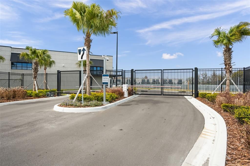 Gated entrance to building 8..