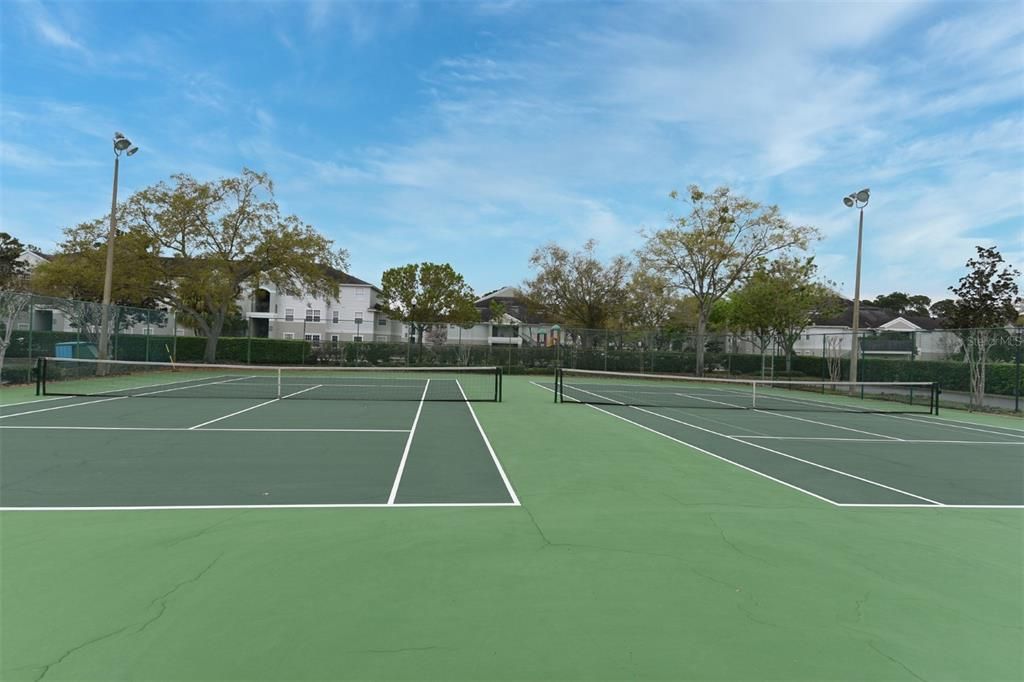 Recently improved tennis courts.