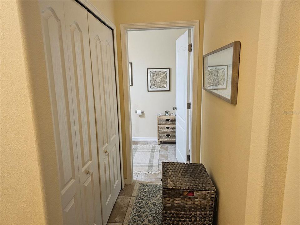 Laundry area and first floor bathroom