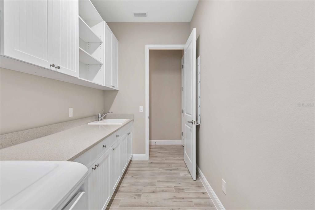 Laundry room with folding station
