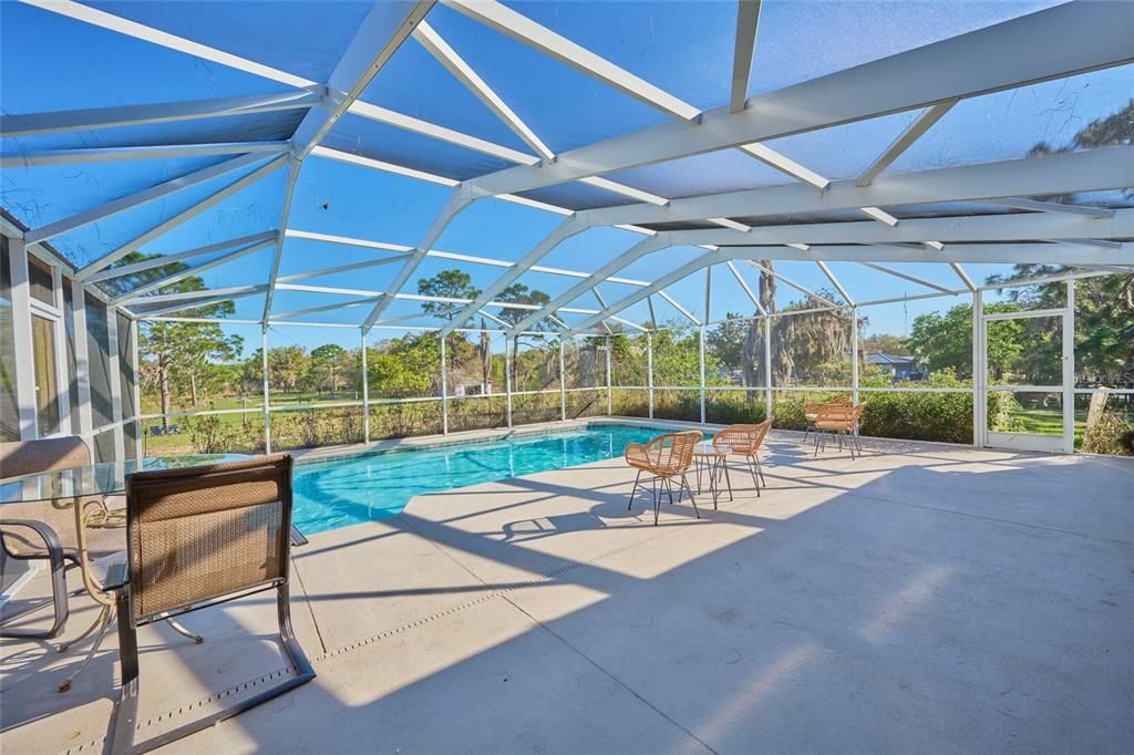 Gorgeous views from the pool!  Lots of space to entertain.