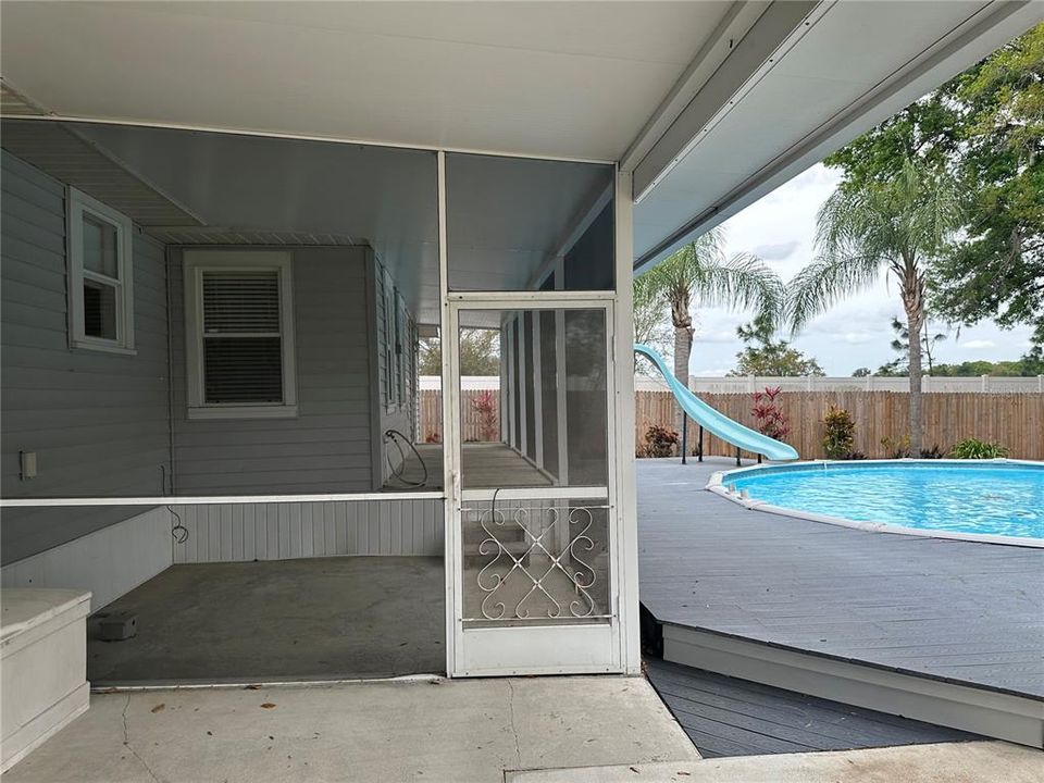 Screened and covered lanai