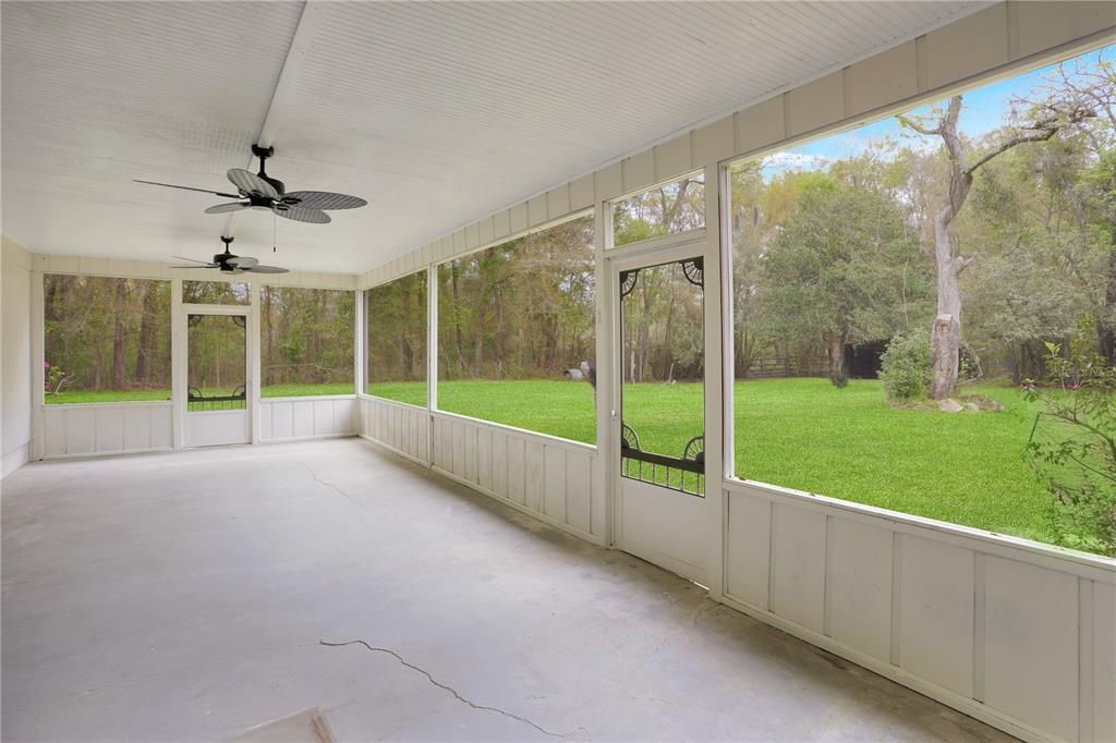 large screened porch