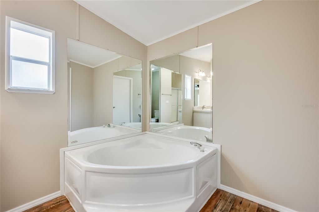 Primary bathroom with garden tub