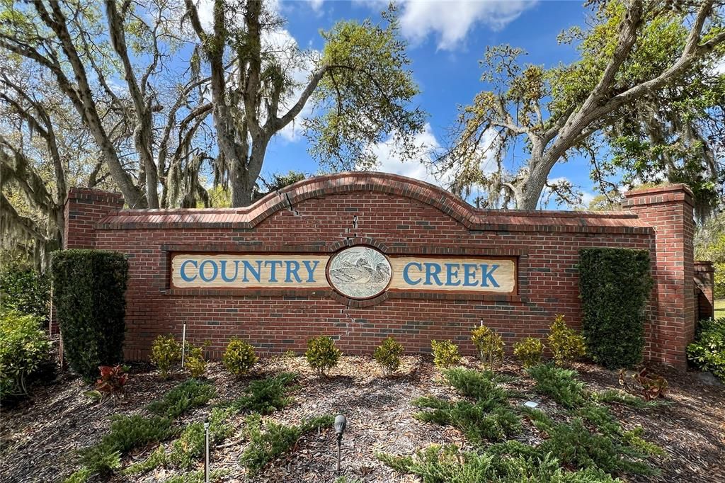 COUNTRY CREEK SIGN