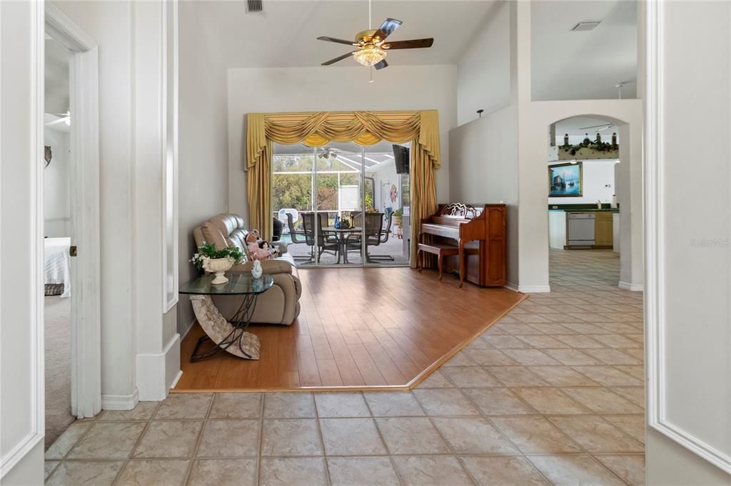 LIVING ROOM WITH SLIDING DOORS TO PATIO