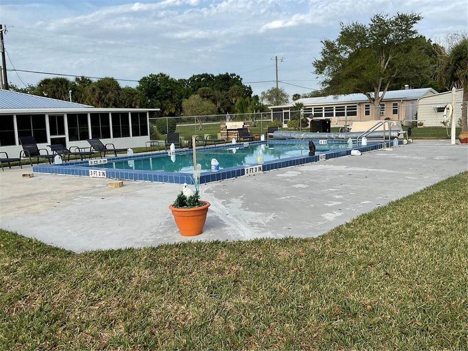 Heated community swimming pool