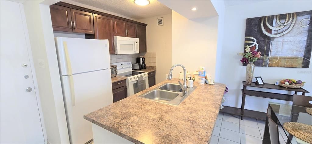 Kitchen with laundry