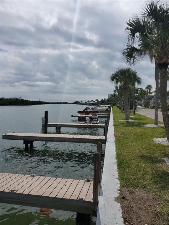 Docks along seawall