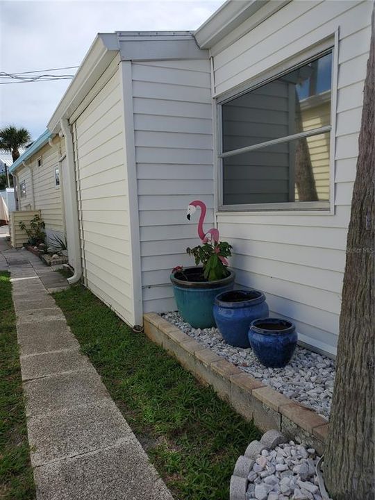 sidewalk along the home