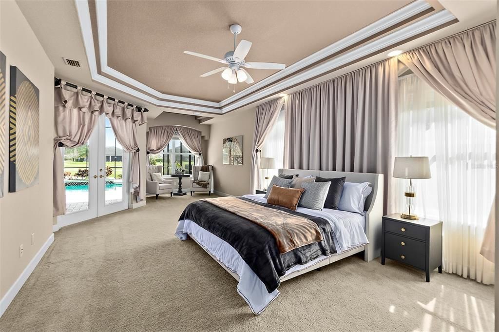 Master Bedroom Suite w/Pool & Golf Course Views