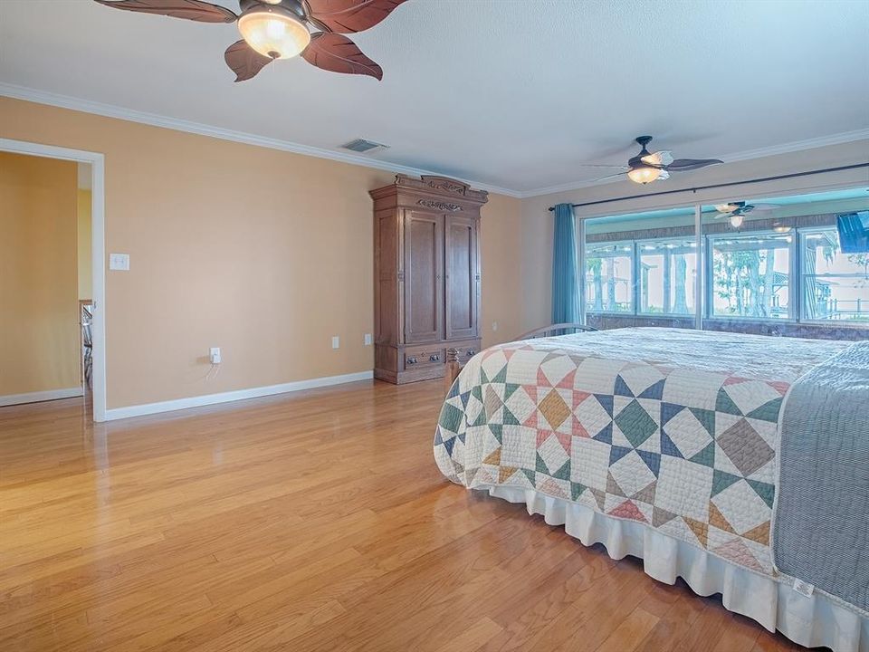 Raised dual vanities and convenient linen closet ~