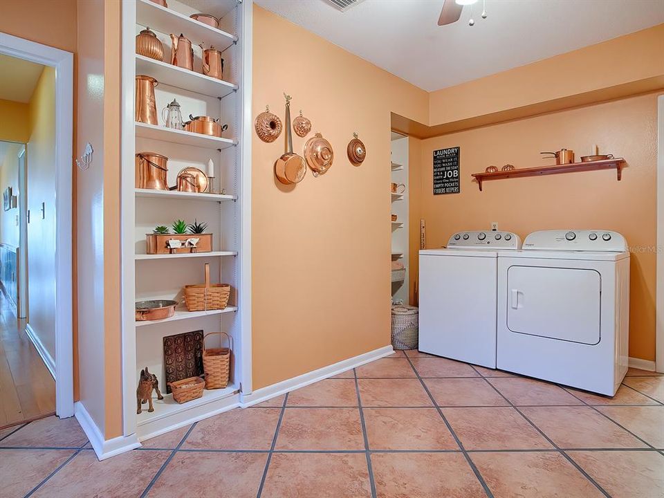 This generous laundry room is 8' x 14' - create a drop zone, or use for overflow!