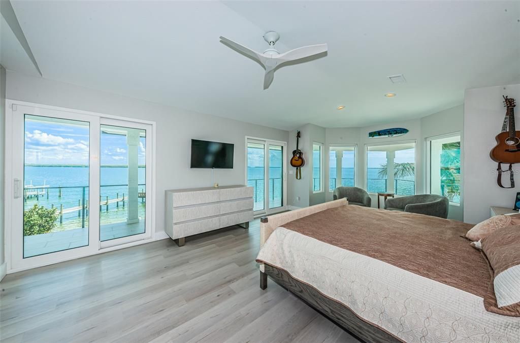 Master suite with sweeping water views