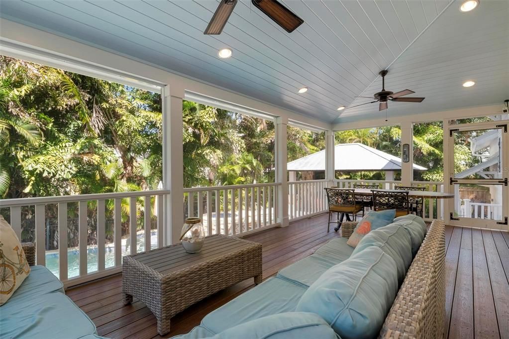 Screened porch on main level