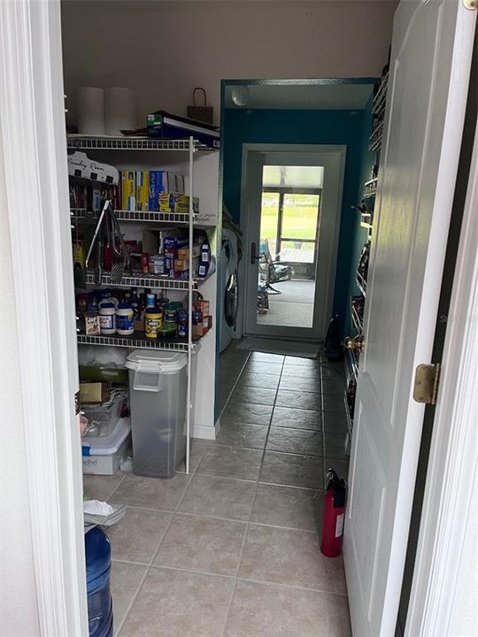Pantry into the laundry area