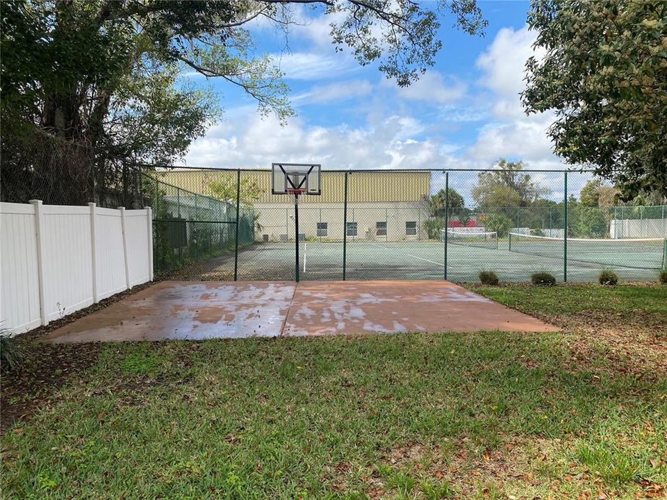 Basketball and tennis courts