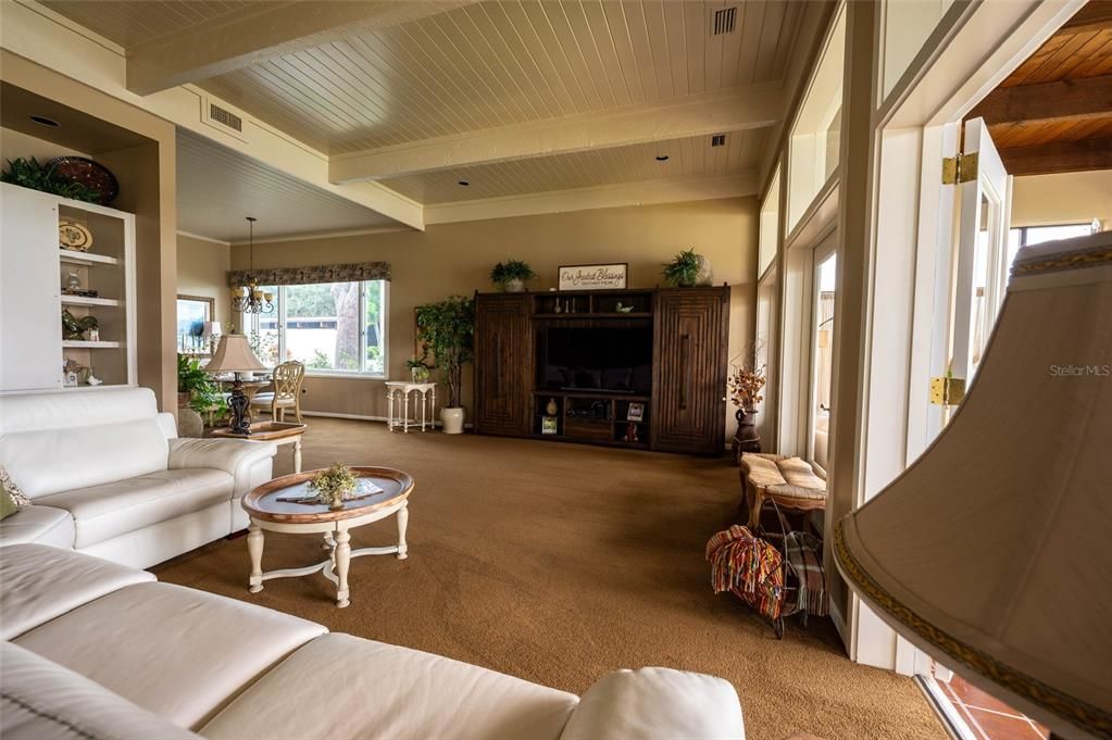 Living room overlooking Florida room