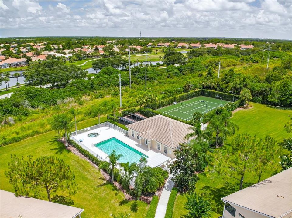 Cypress Strand clubhouse, pool and tennis court