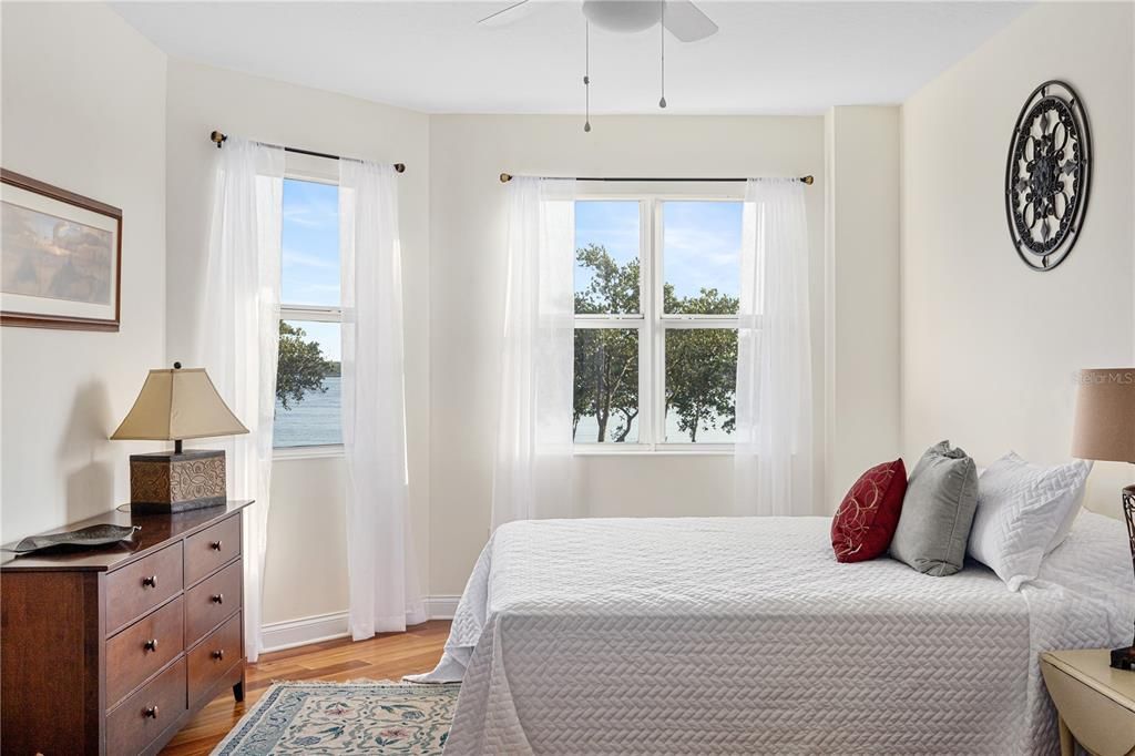 Primary bedroom with views