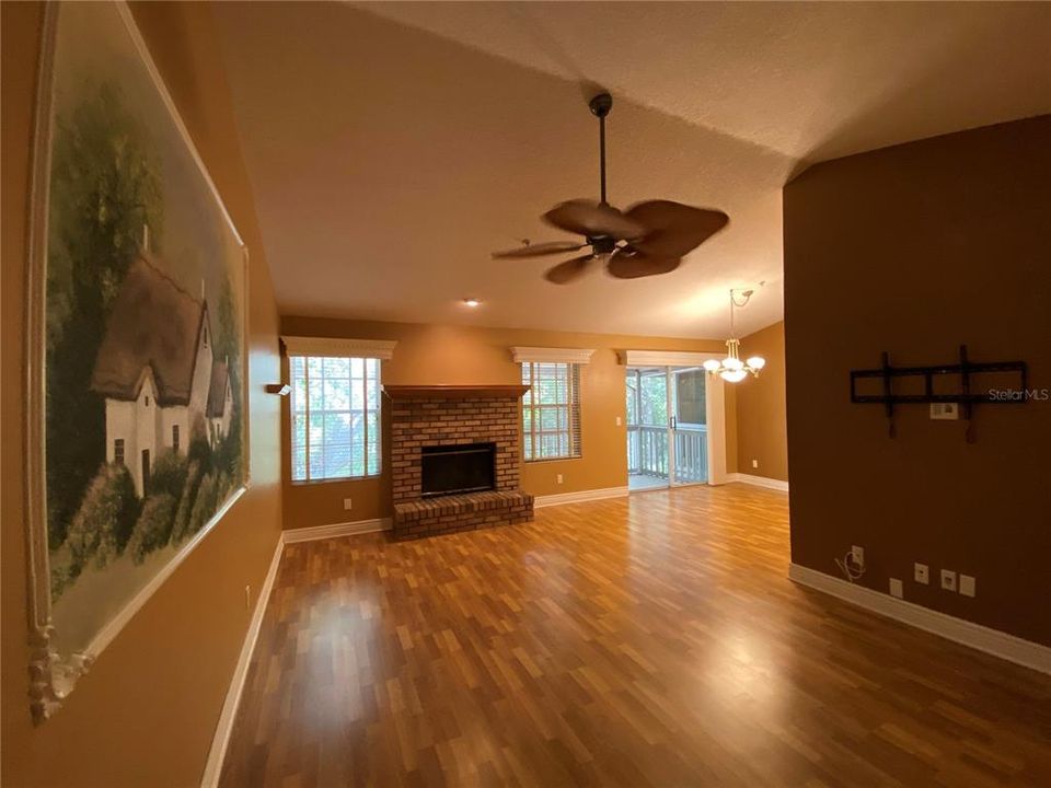 Full View of Living and Dining area from entry way