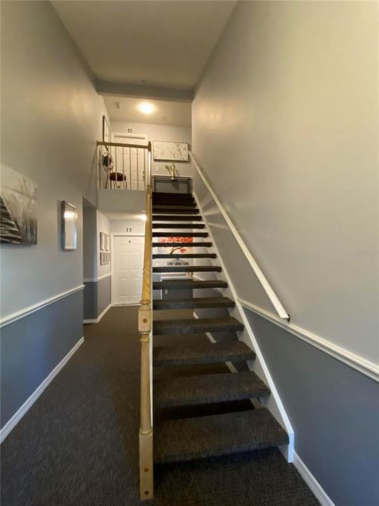 Shared Main Entry Hallway and stairway