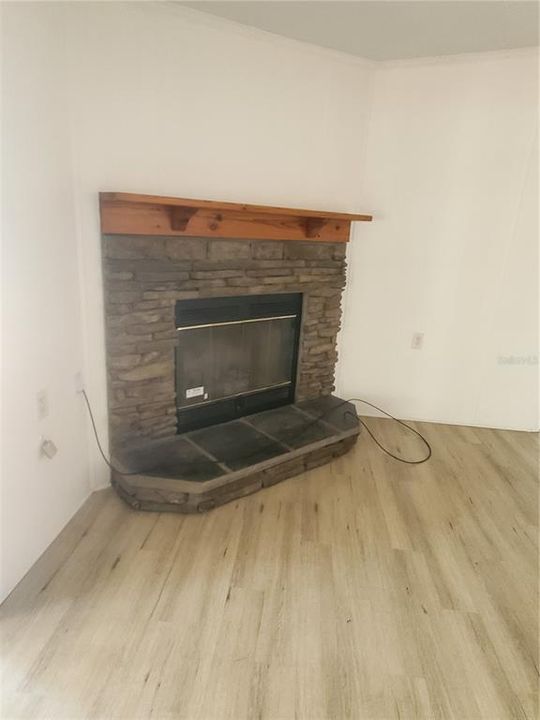 Fireplace (in eatery area of kitchen)