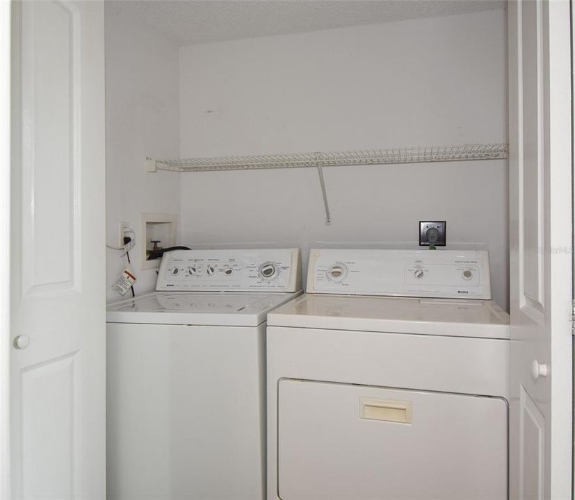 Interior laundry closet