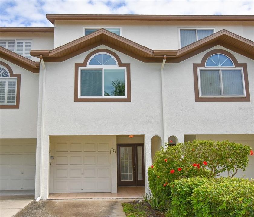 Front entry of townhome