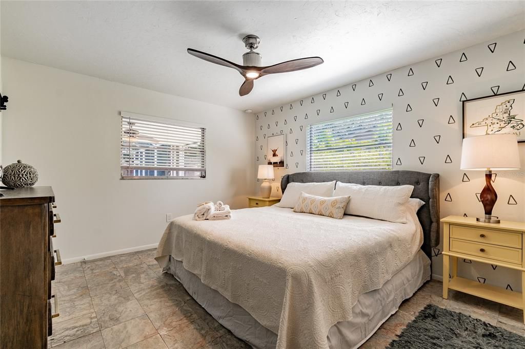 Very large master bedroom with king bed