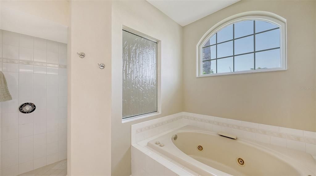 Primary Bath with Jacuzzi Tub and Walk -In Shower