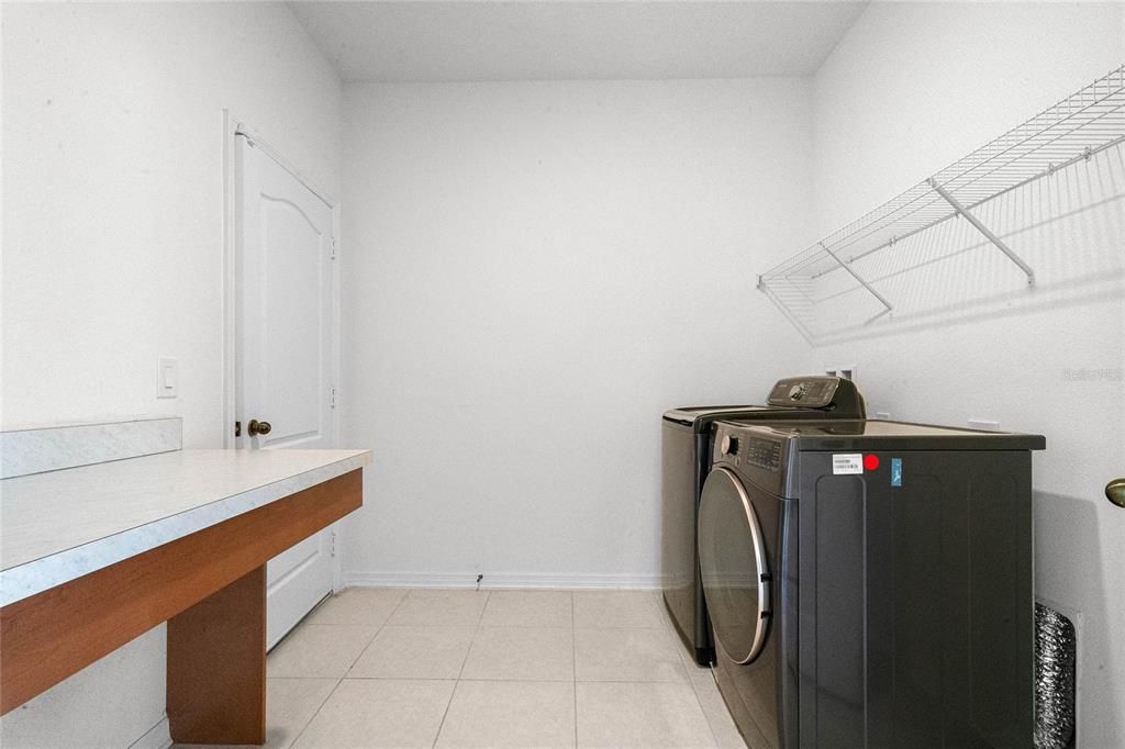 A large laundry room can be found on the first floor.