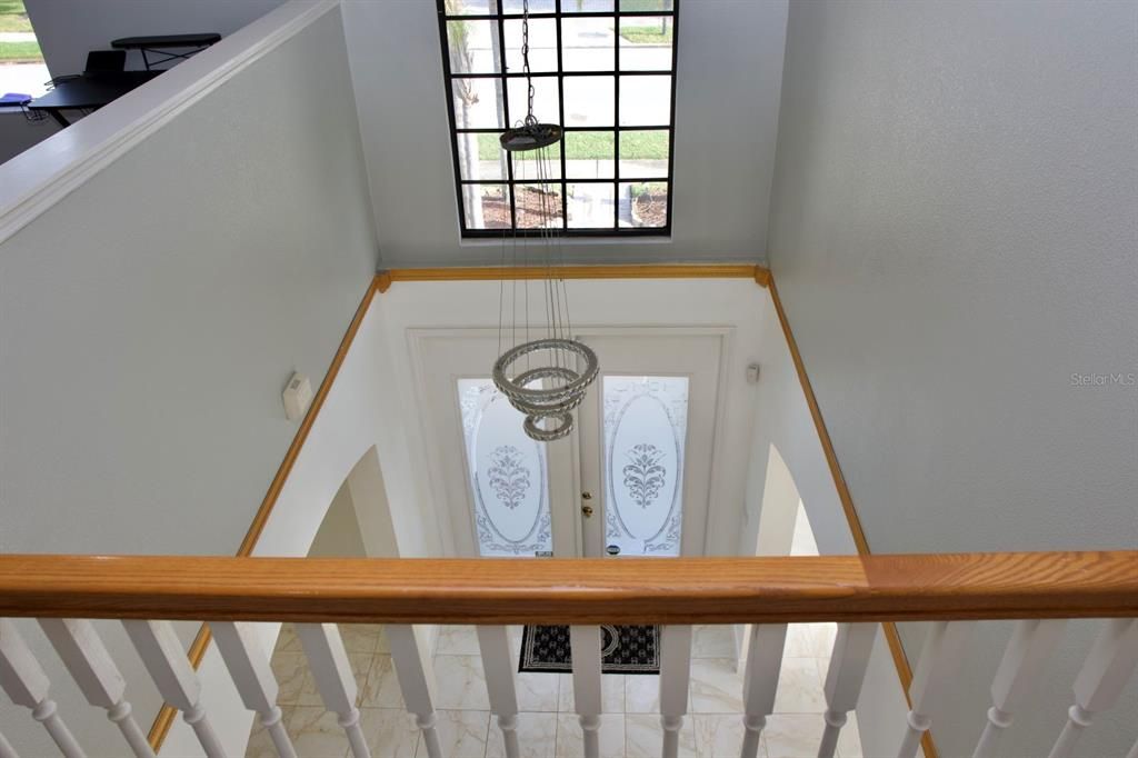 Overlook to downstairs entry way