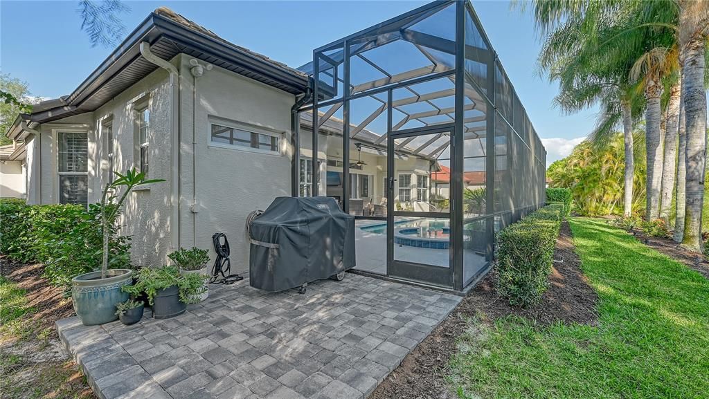 Grilling area on brand new brick pavers