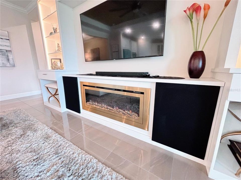 Electronic Fireplace w/ multiple options.