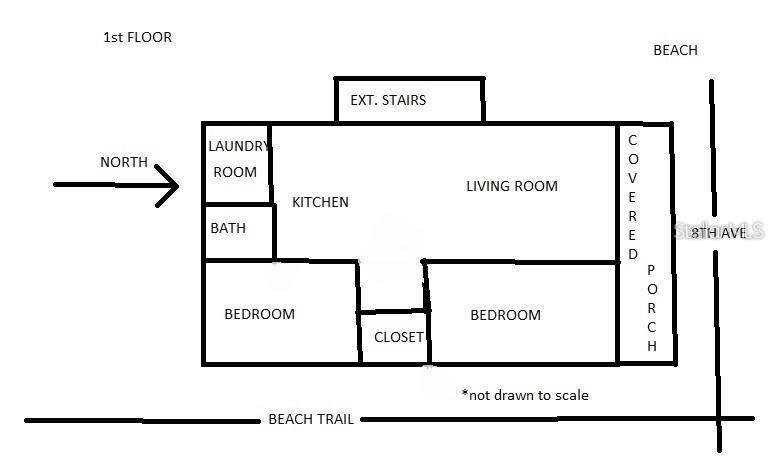 FLOORPLAN 1st floor - not drawn to scale